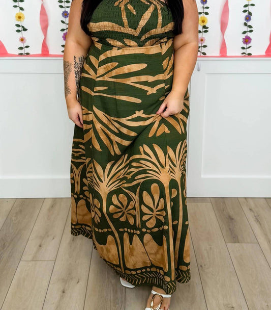 Looking Out Across The Sea Rayon Blend Maxi Dress
