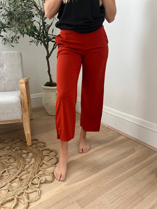 Lucy Wide Leg Stretchy Crop Pants