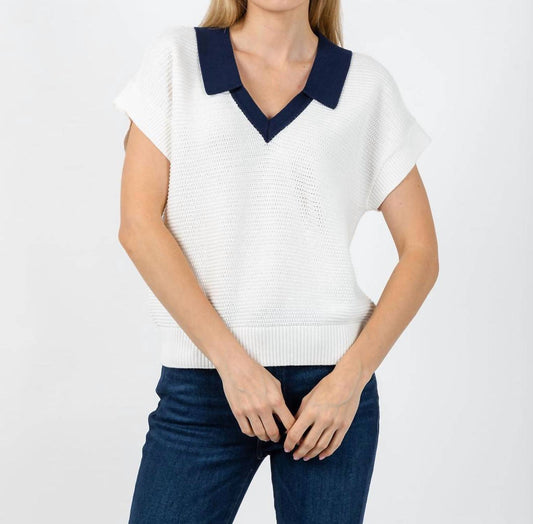 Rippled V-neck Vest