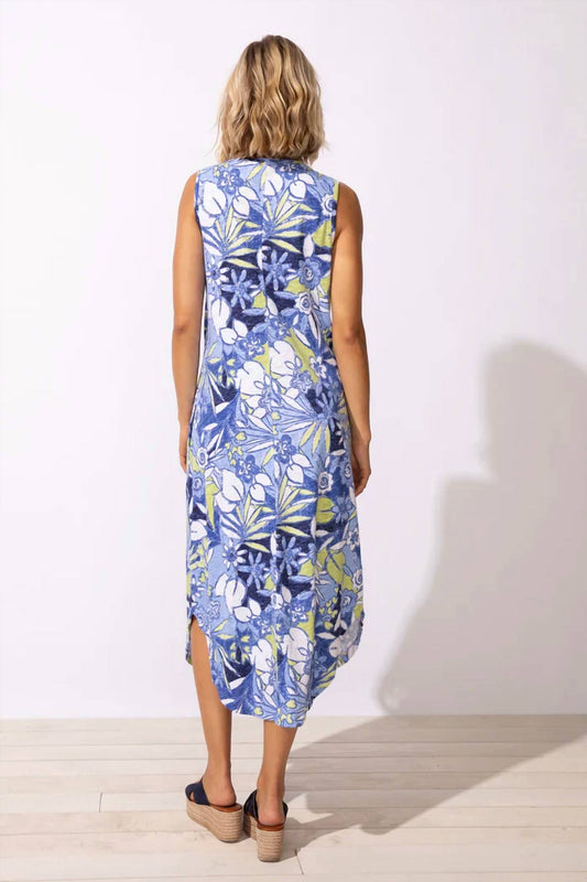 Floral Sleeveless Seamed Dress