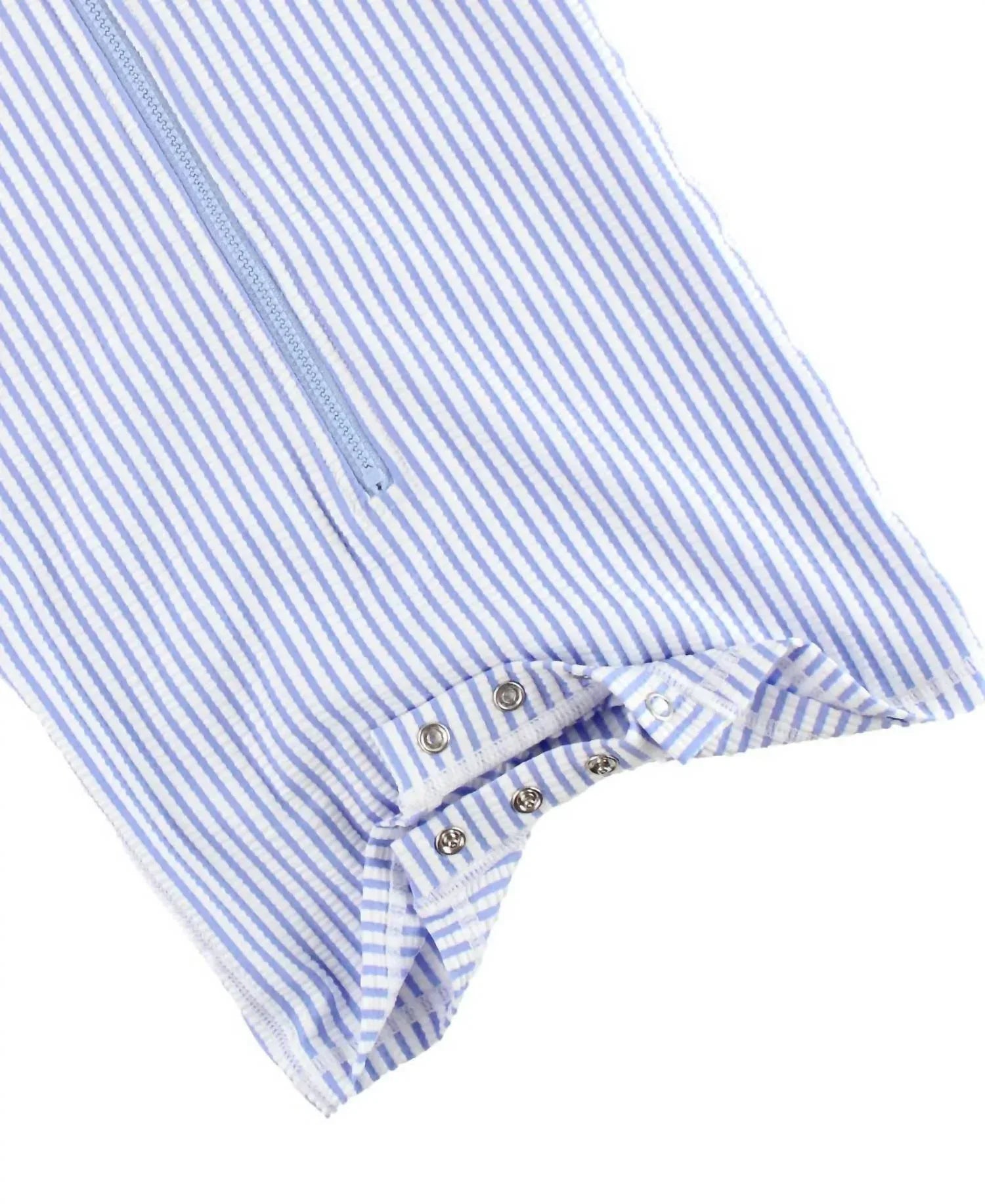 Rugged Butts - Baby Boys Seersucker Short Sleeve One Piece Rash Guard - Rack Hunt