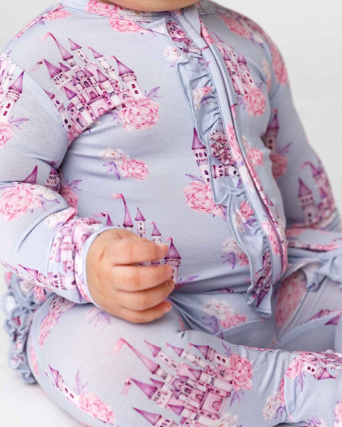 Jules Ruffled Zippered Footies