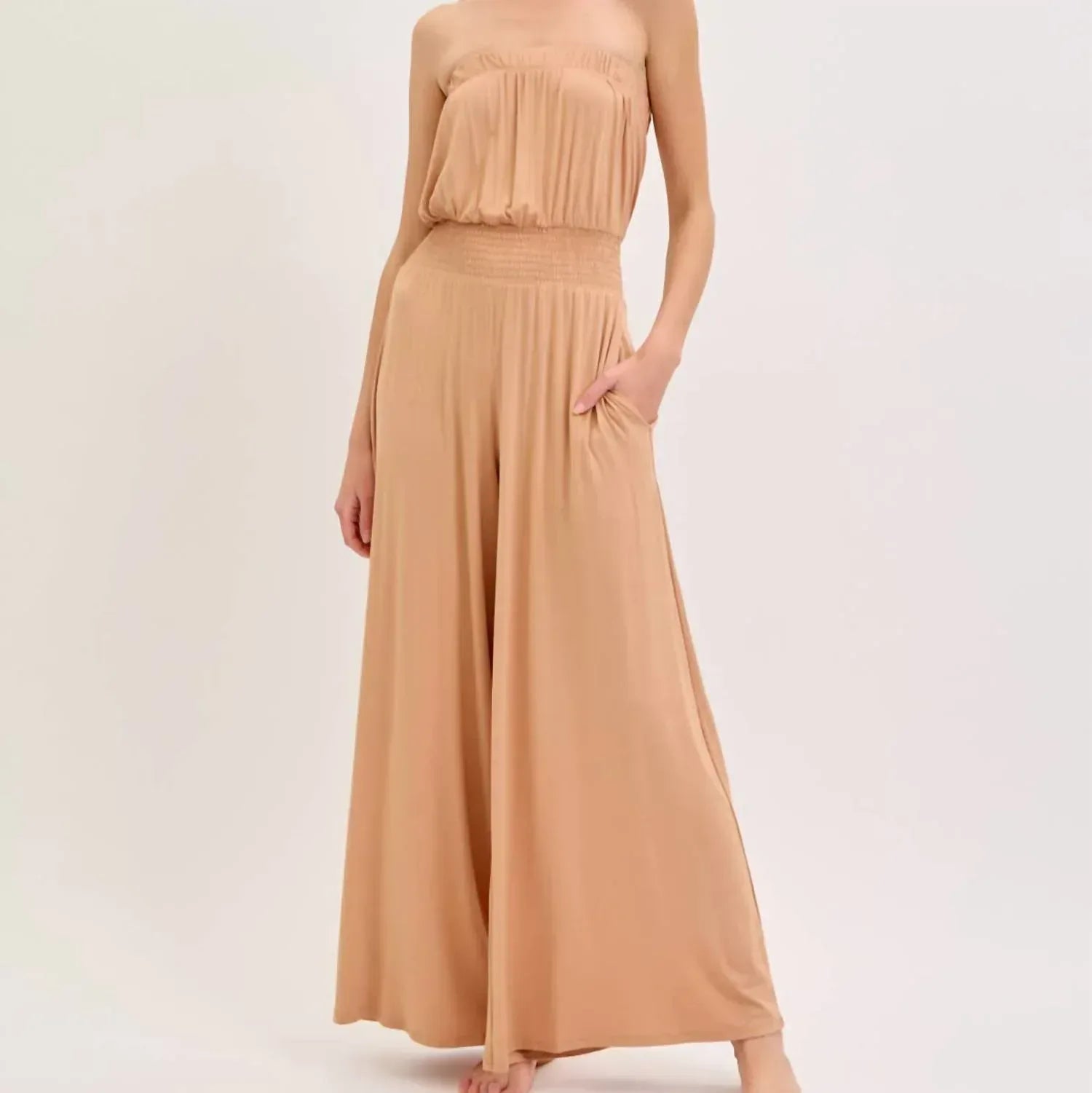 Studio Ko Clothing - Strapless Bamboo Pant Romper - Rack Hunt