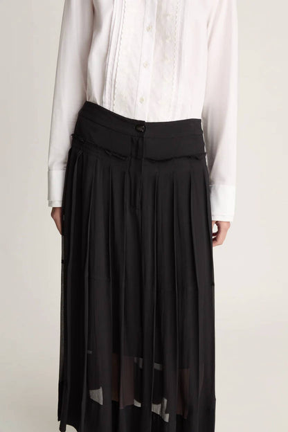 Sofia Pleated Midi Skirt