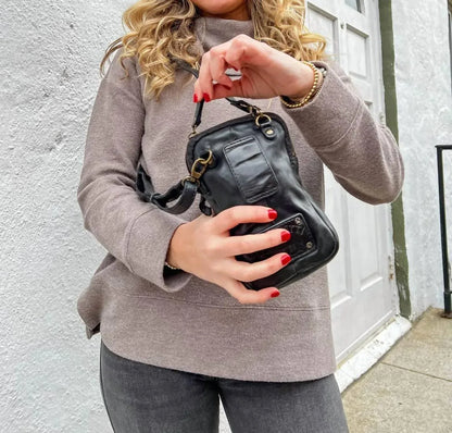 Spaghetti Western - Women's Leather Sling Fanny Bag - Rack Hunt