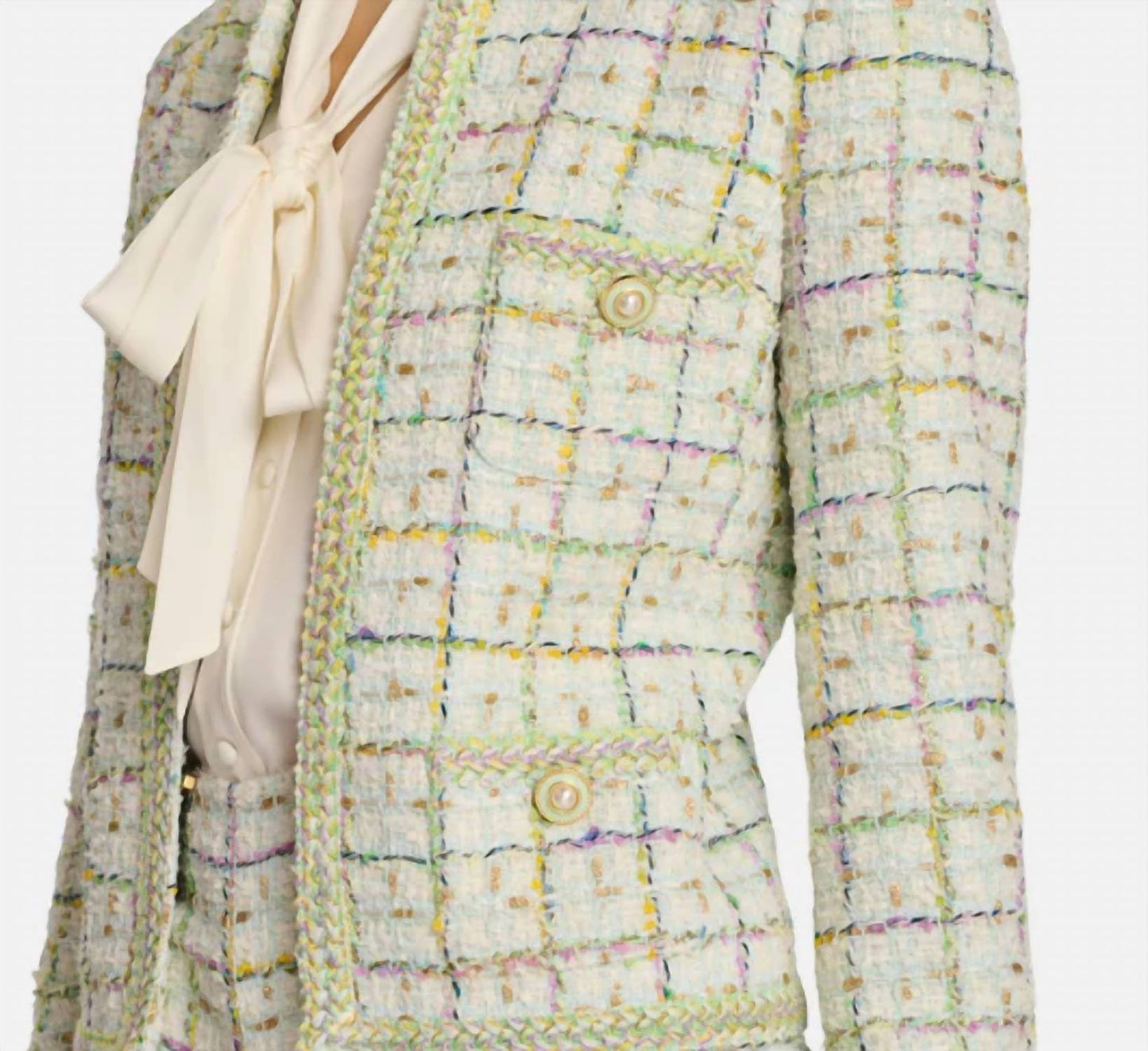 Tweed Collarless Jacket