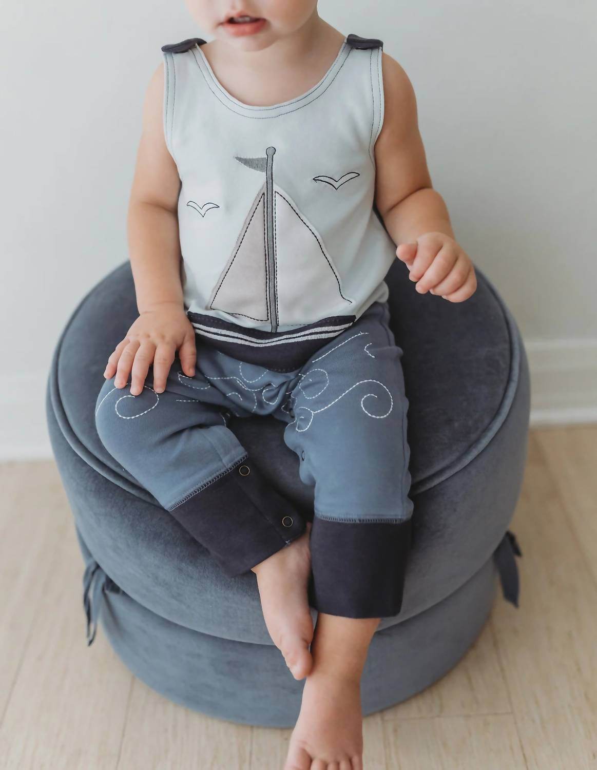 L'ovedbaby - Organic Applique Harem Romper - Rack Hunt -