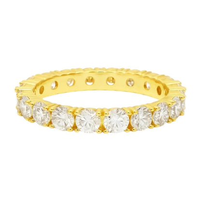 Allyanna Gifts - Women's Sterling Silver Moissanite Eternity Band Ring - Rack Hunt