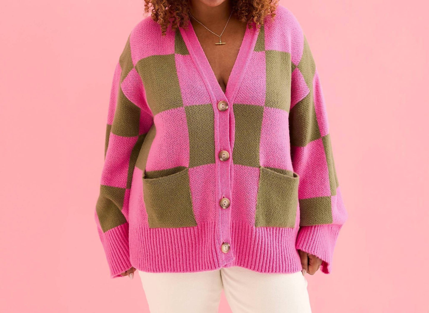 Candice Checked Cardigan