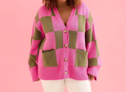 Candice Checked Cardigan