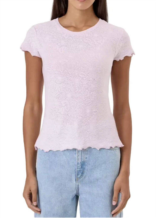 Cotton Jacquard Short Sleeve Tee
