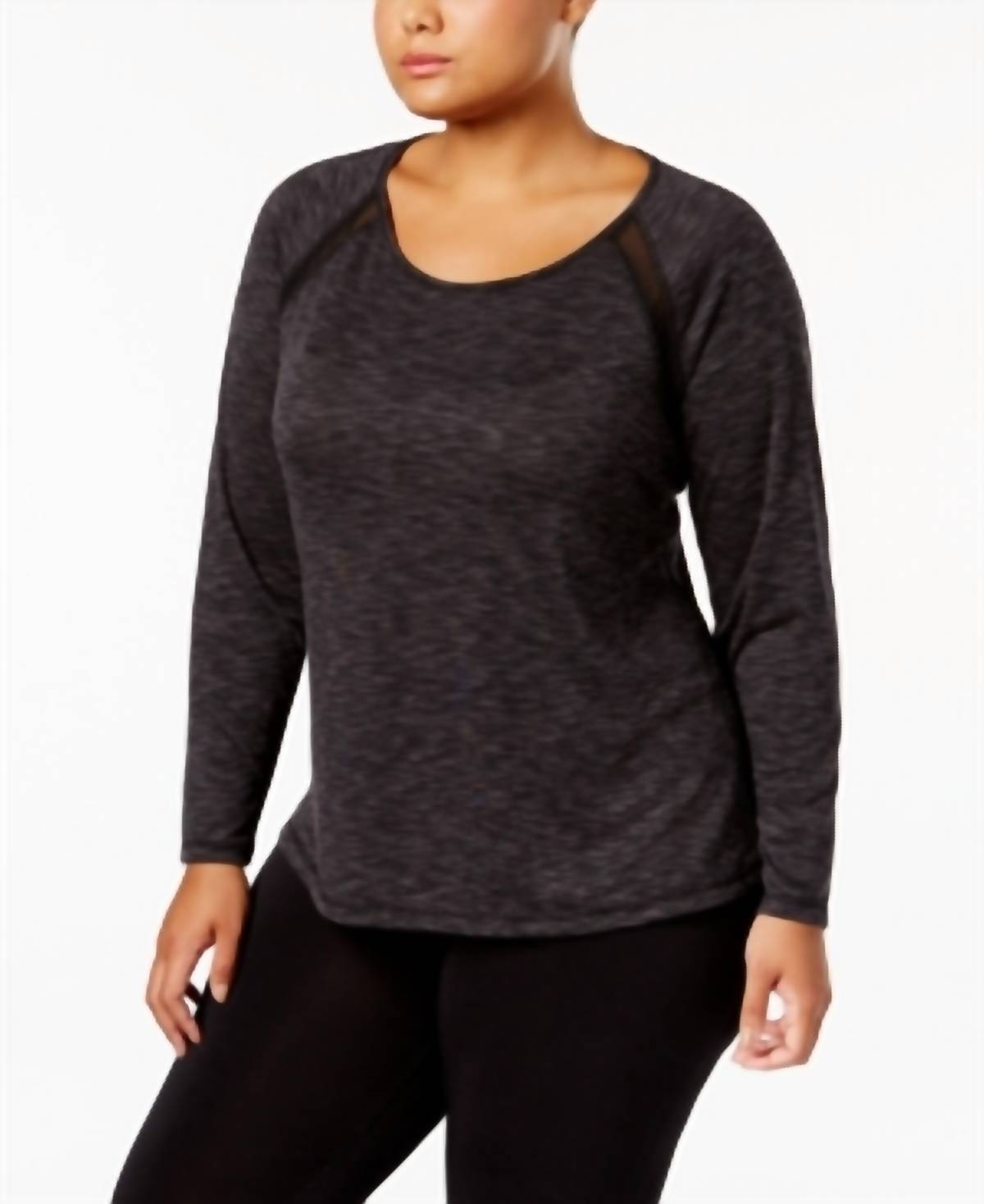 Space Dyed Mesh Trim Top