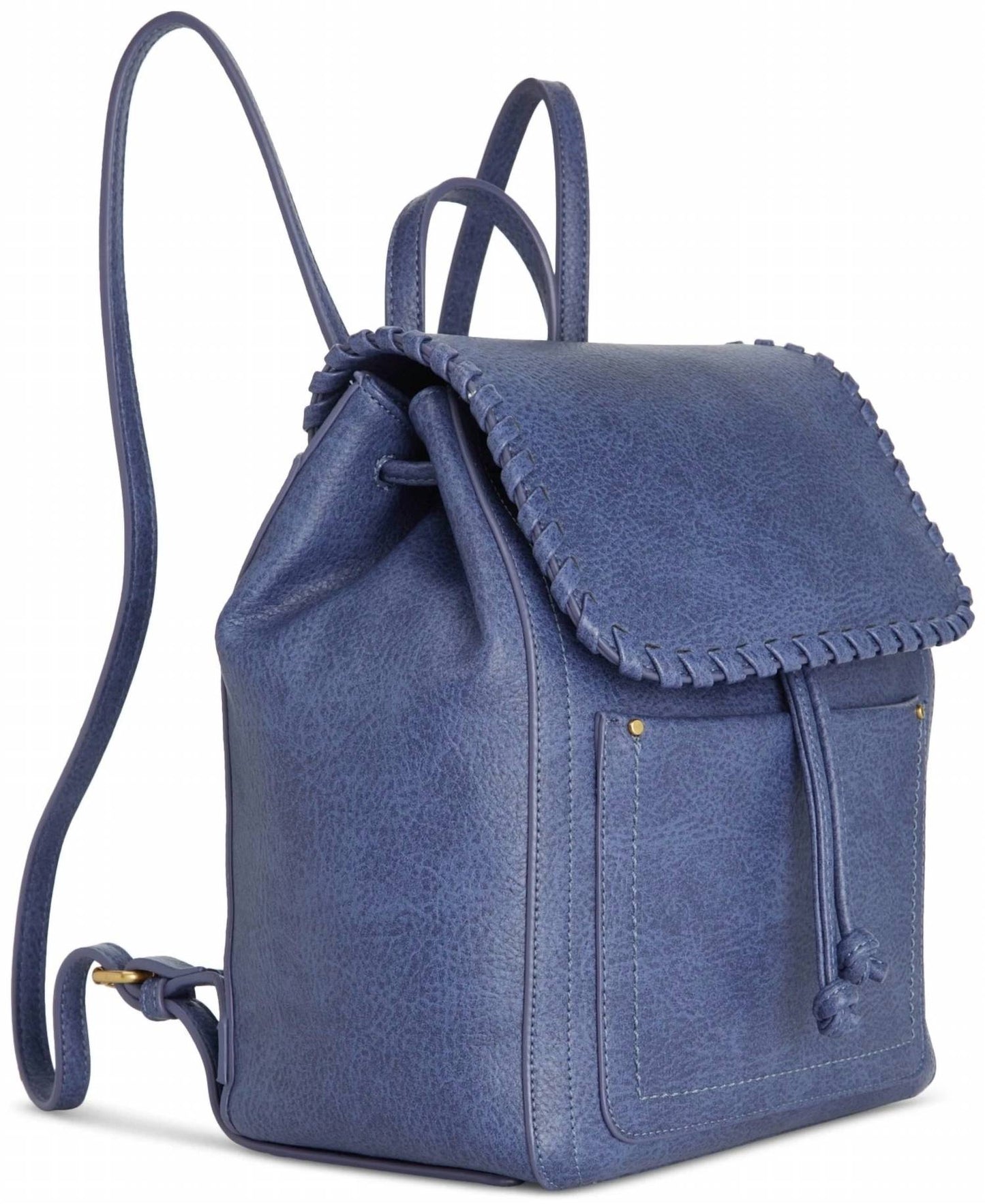 Women's Whipstitch Flap Drawstring Backpack