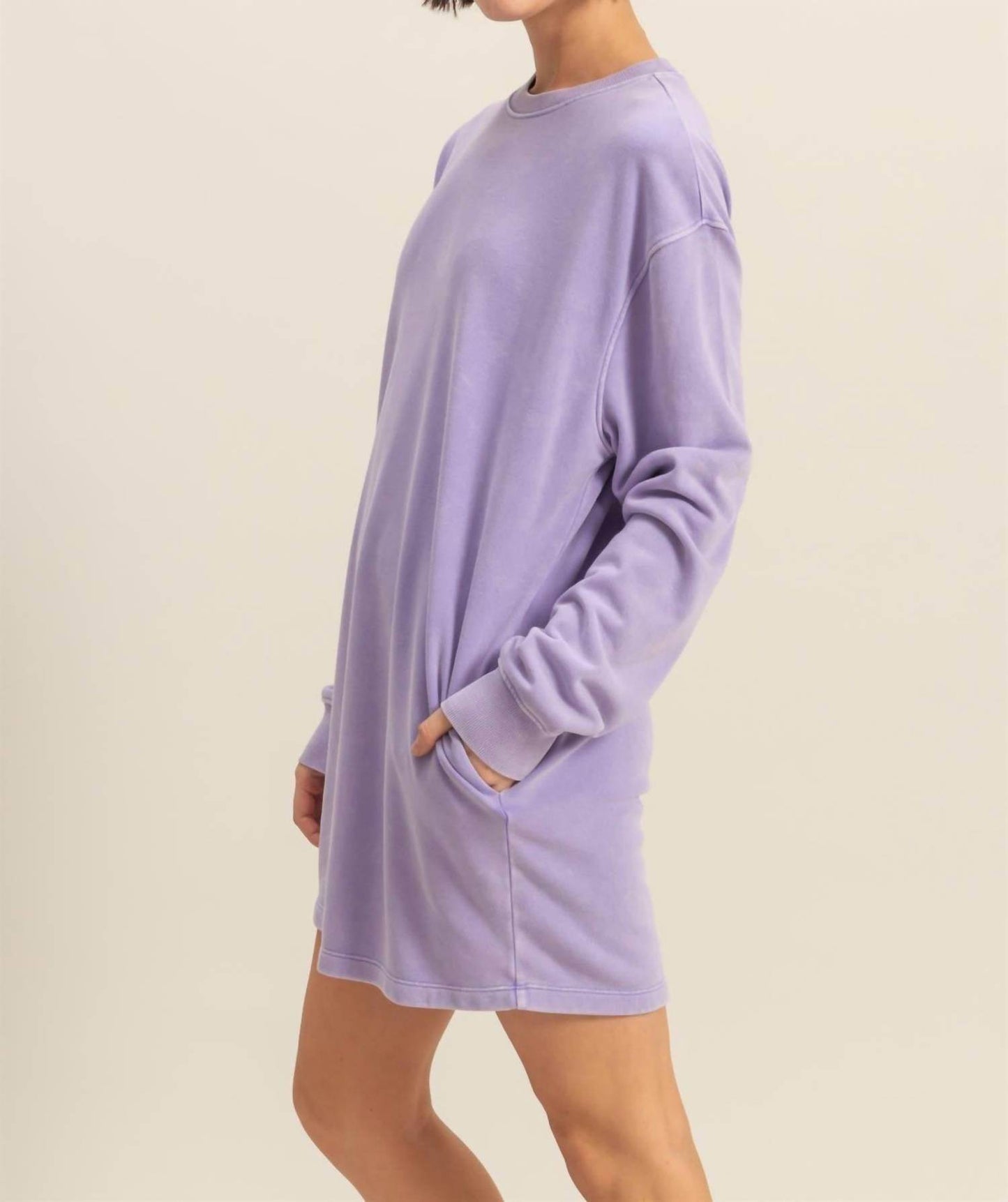 PinkBlush - Gabby Oversized Mini Sweatshirt Dress - Rack Hunt -