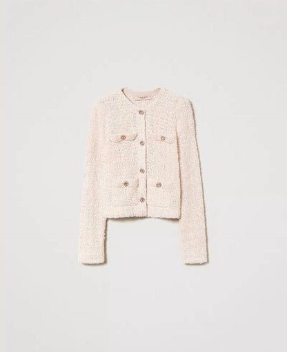 Jacquard Boucle Knitted Jacket