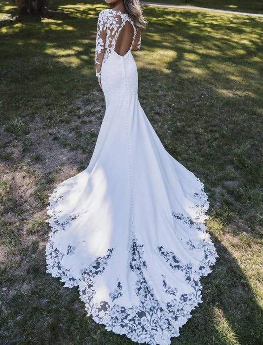 Lace Long Sleeve Wedding Dress