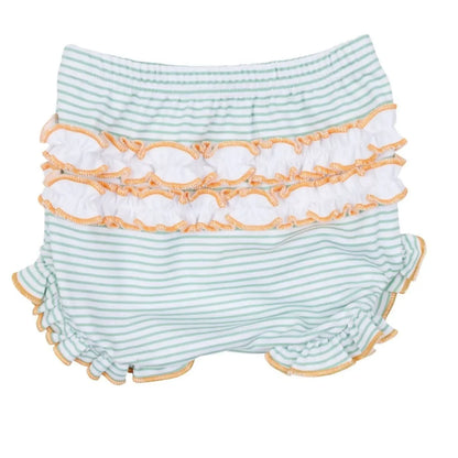 Magnolia Baby - Girl's Lil' Pumpkin Classics Smocked Short Sleeve Diaper Cover Set - Rack Hunt