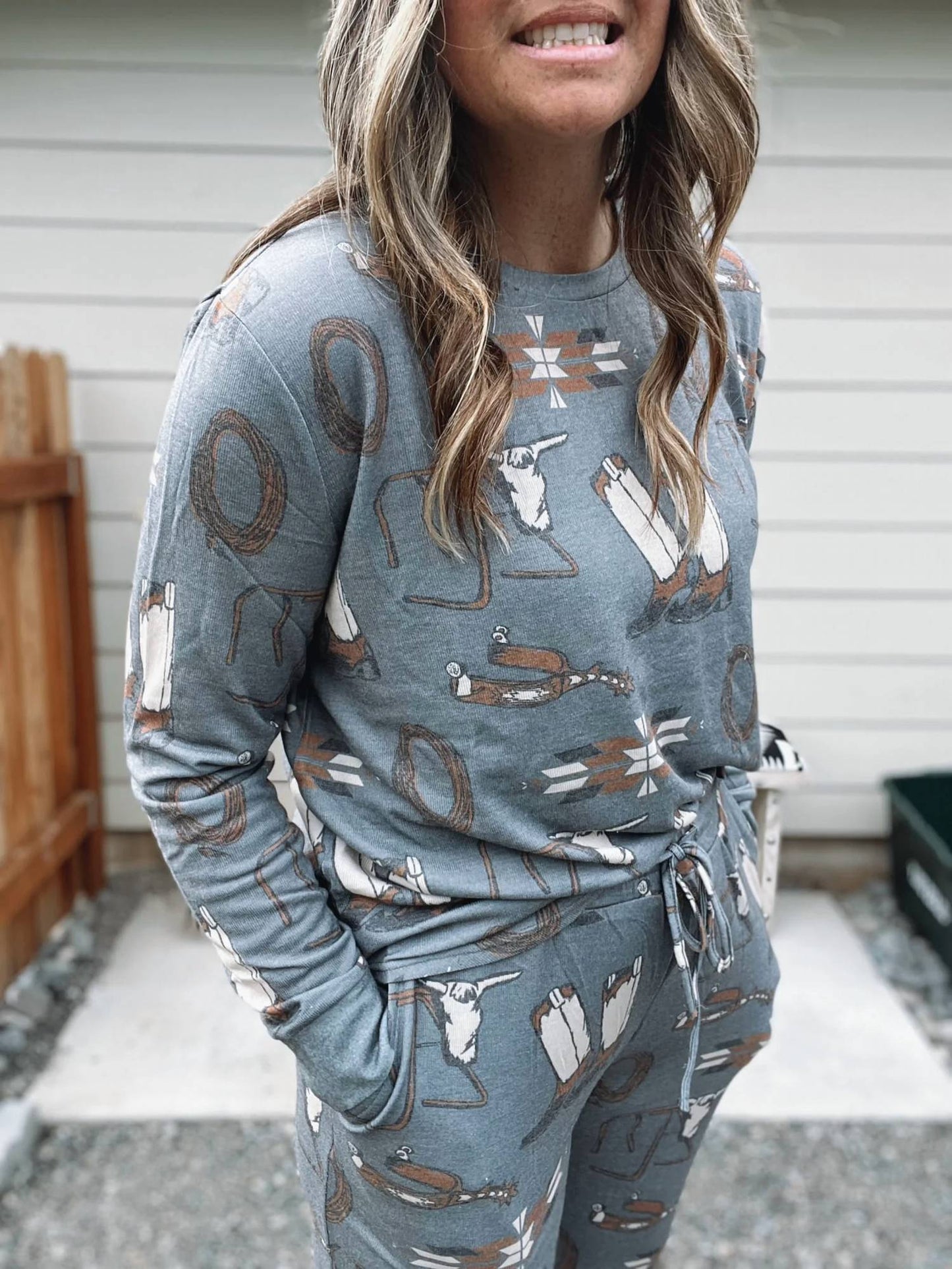 Pj Lariat Long Sleeve Top