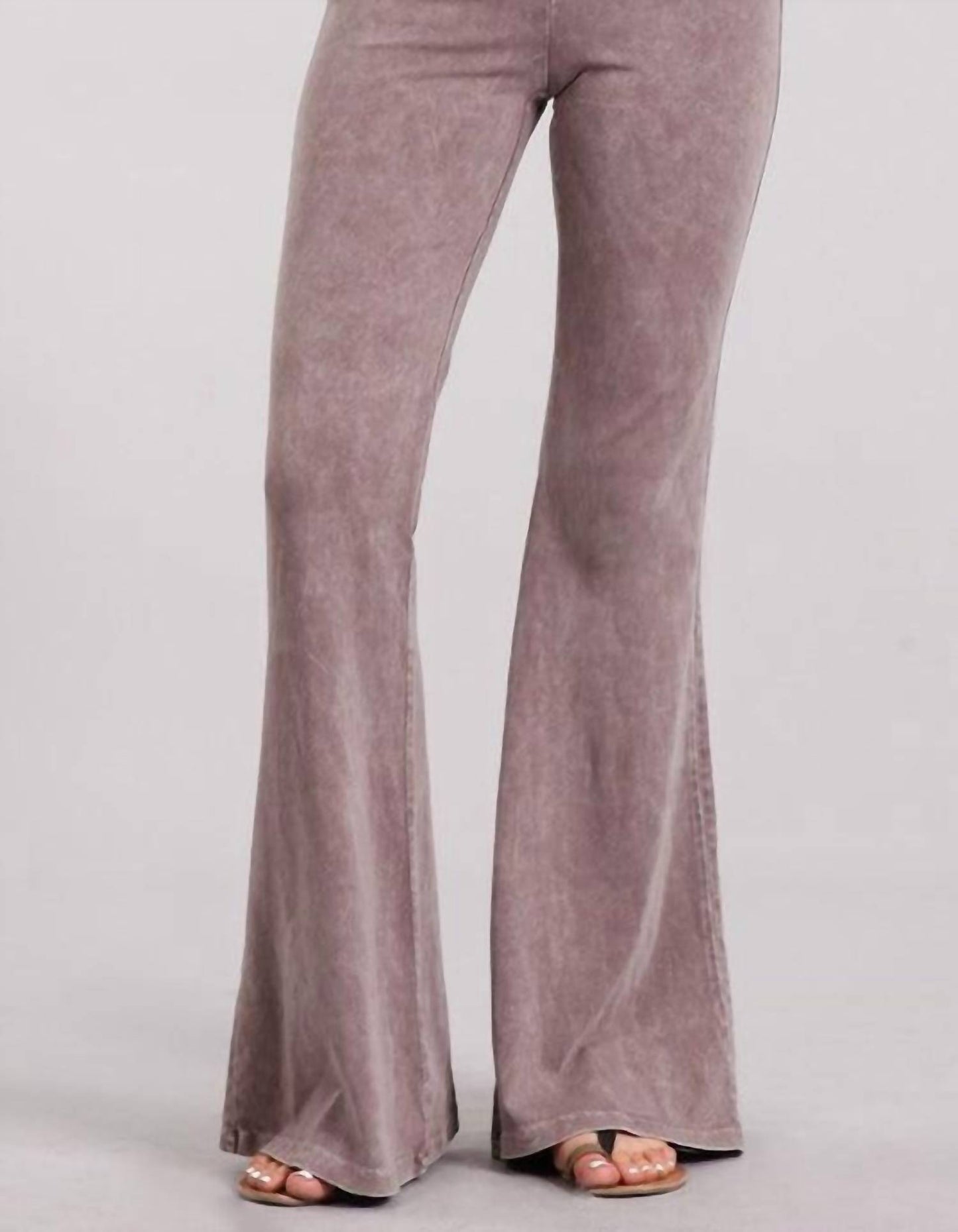 Mineral Wash Bell Bottom Soft Pants