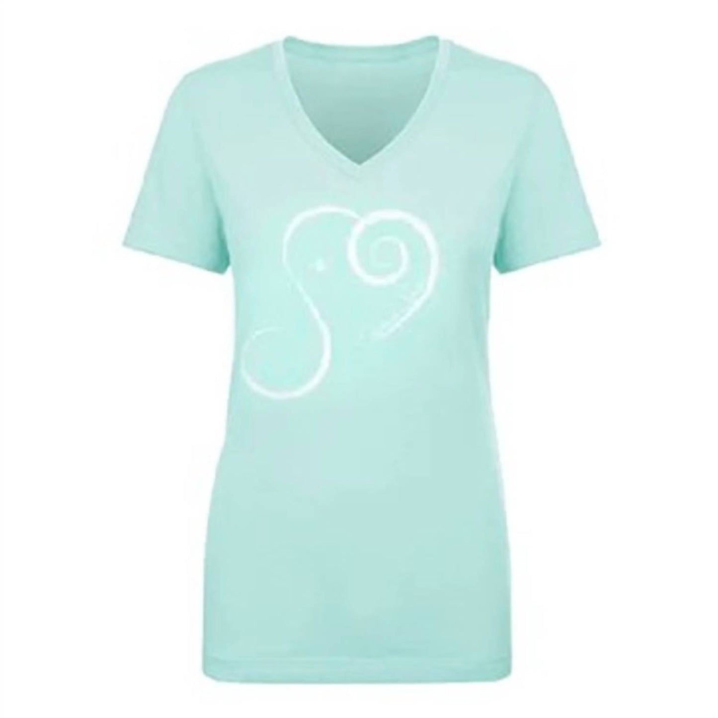 Women's Elephant Spirit Cotton Blend V-Neck Short Sleeve T-Shirt