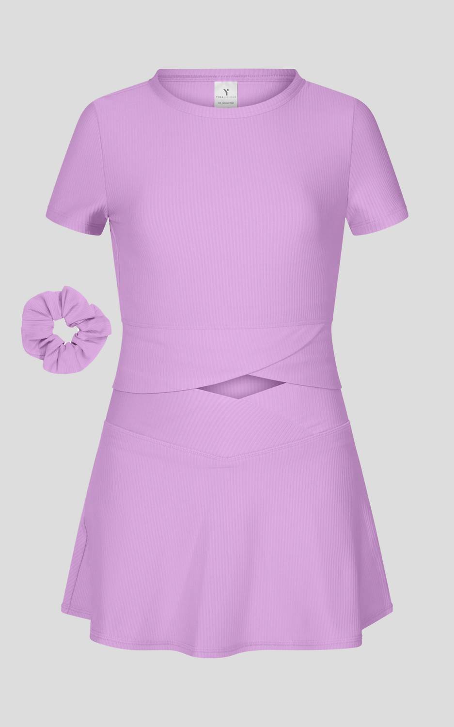 Little Girls' Rib Marie Crossover Top And Skort Set