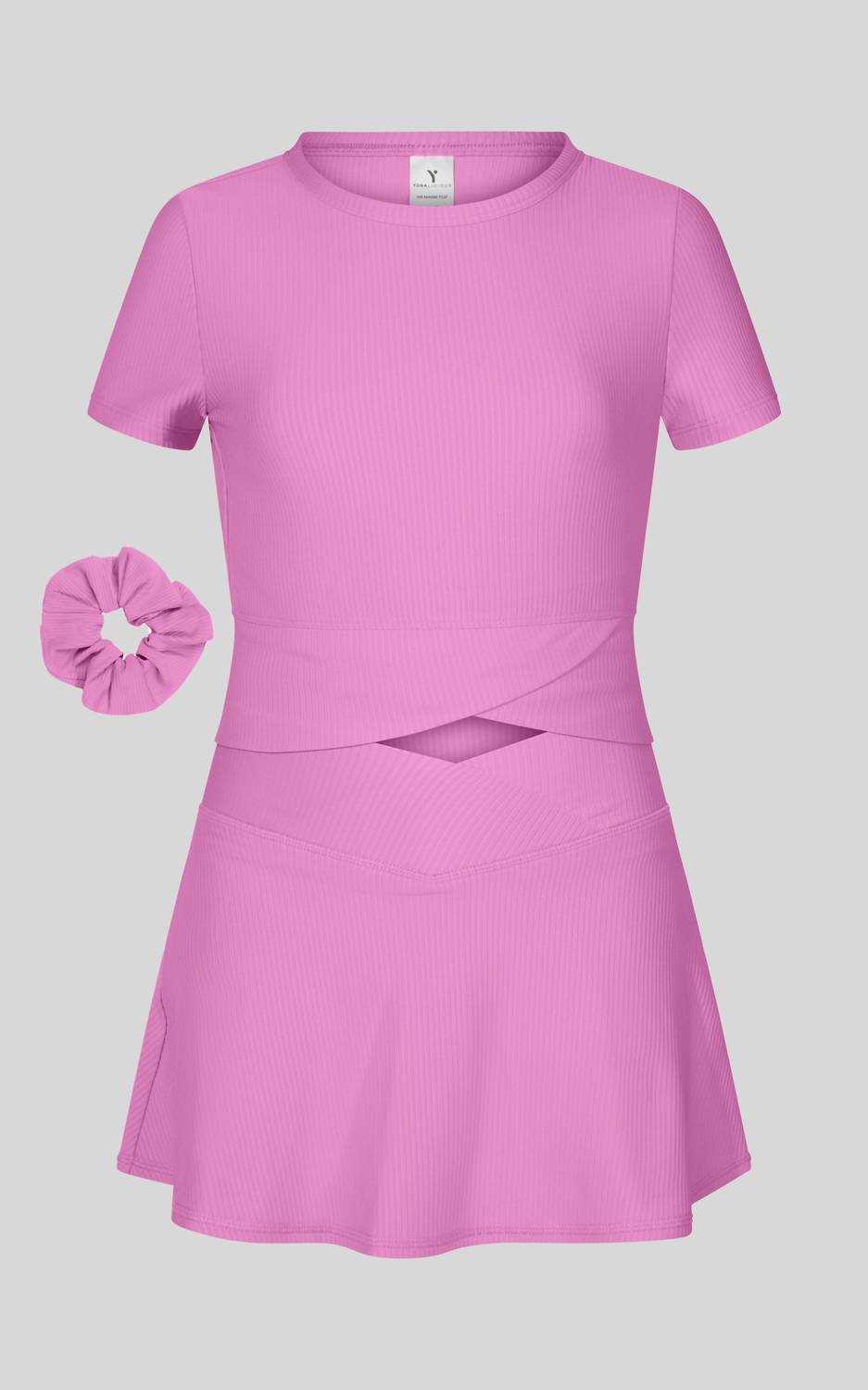 Little Girls' Rib Marie Crossover Top And Skort Set