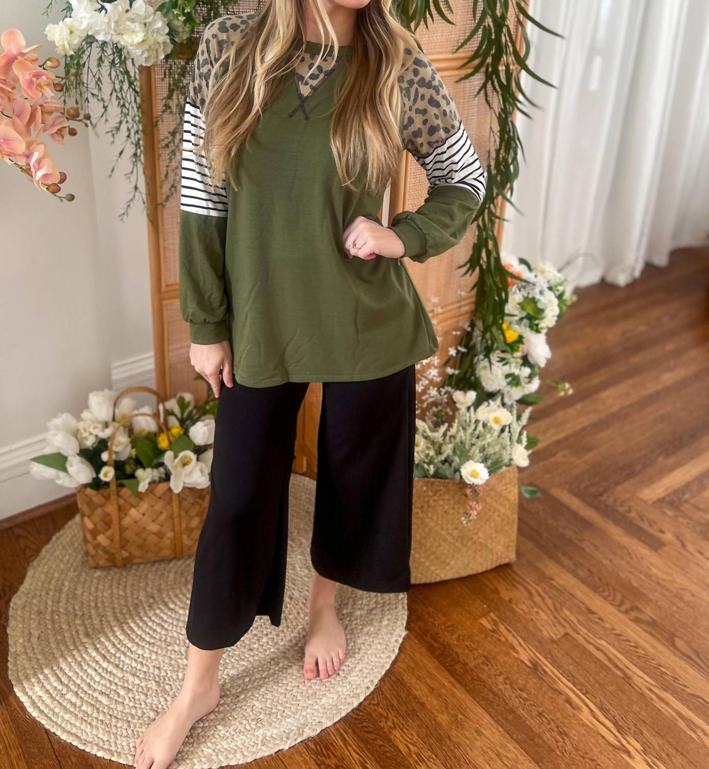 Leopard Accents Top