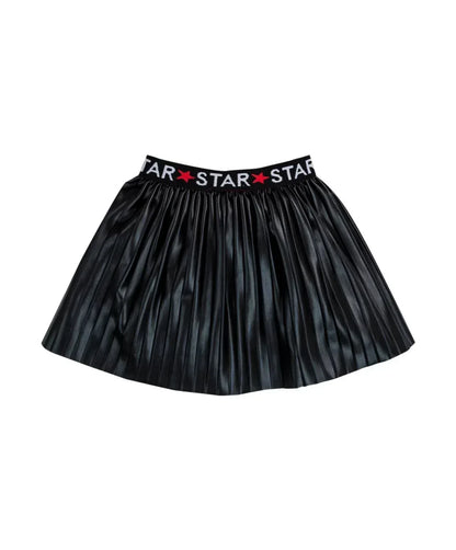 EMC - Girl's Pleated Faux Leather Skirt - Rack Hunt