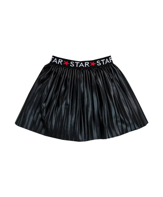 EMC - Girl's Pleated Faux Leather Skirt - Rack Hunt