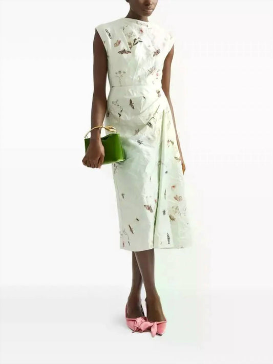 Short Sleeve Draped Dress