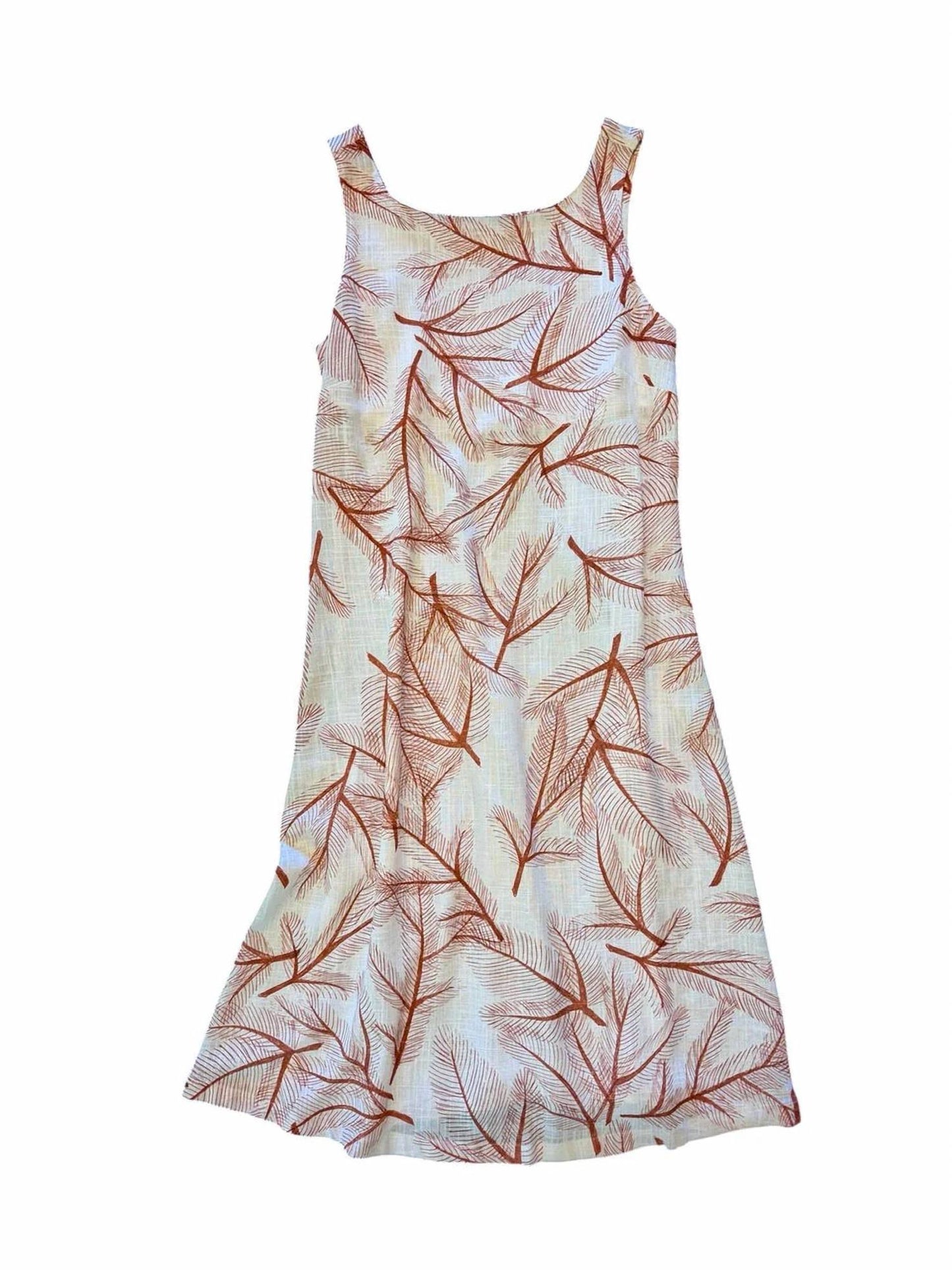 Printed Linen Blend Dress