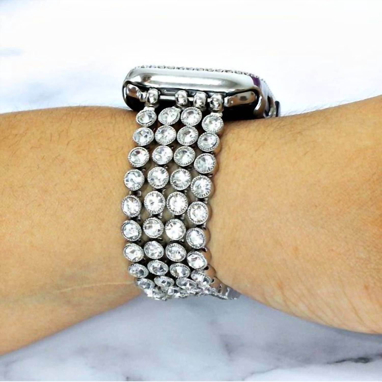 Shop Trends Now - Women's Rhinestone Beaded Apple Watch Band - Rack Hunt -