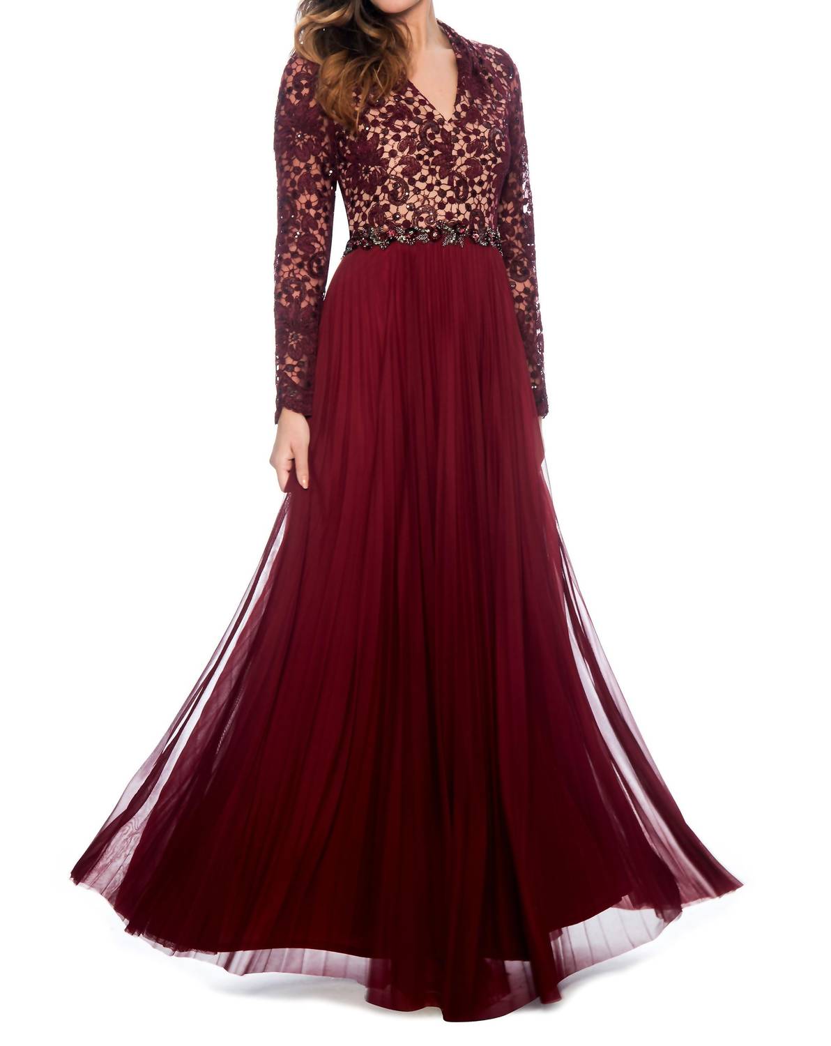 3/4 Sleeve Lacey Top Gown