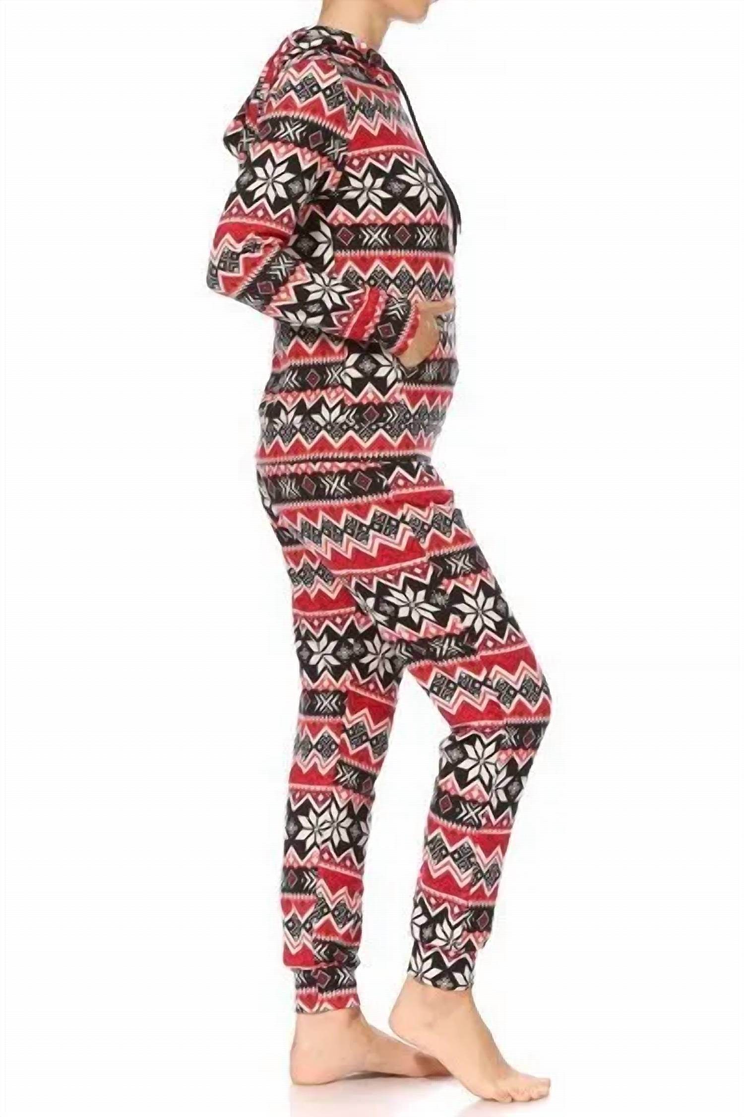 SHOSHO - Holiday Hooded Lounge Set Pajamas - Rack Hunt -