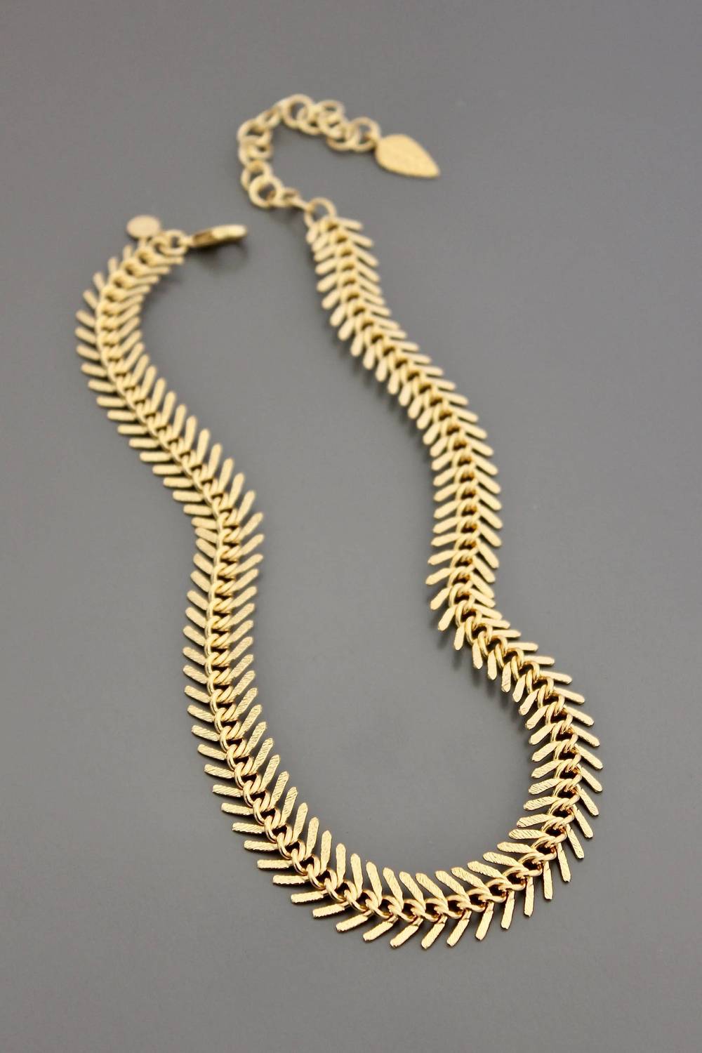 Women's Chain Fish Bone Necklace