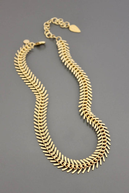 Women's Chain Fish Bone Necklace