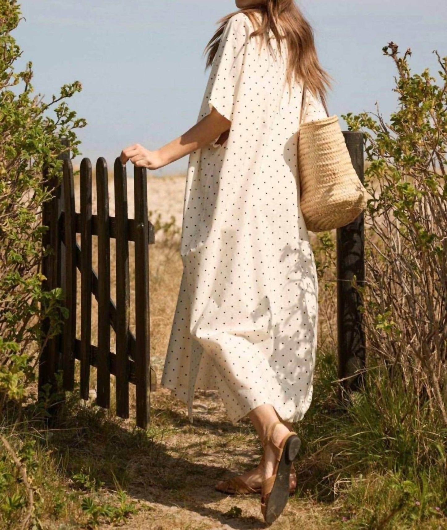 moshi moshi mind - Black Dotted Kaftan - Rack Hunt -