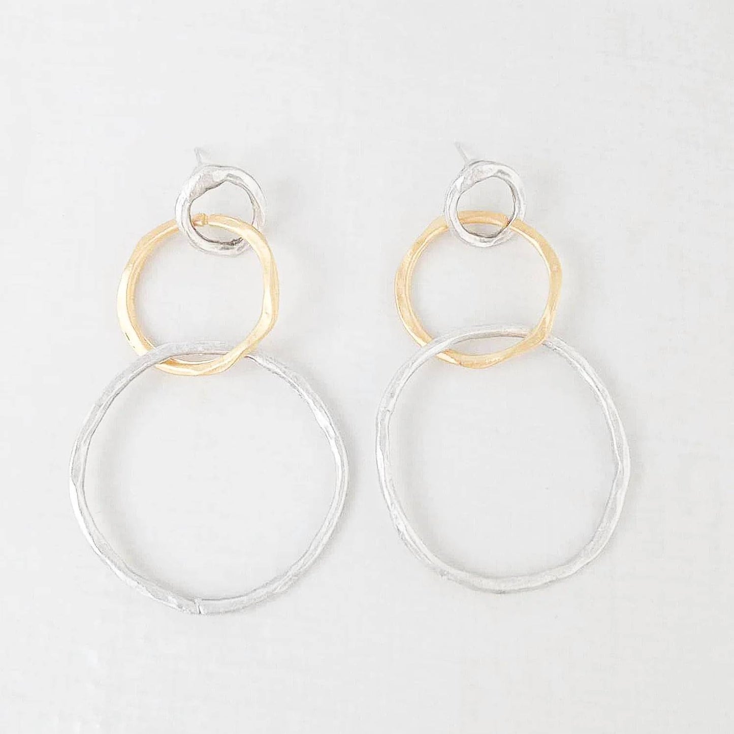 Women's Aria Luxe Triple Hoop Stud Earrings