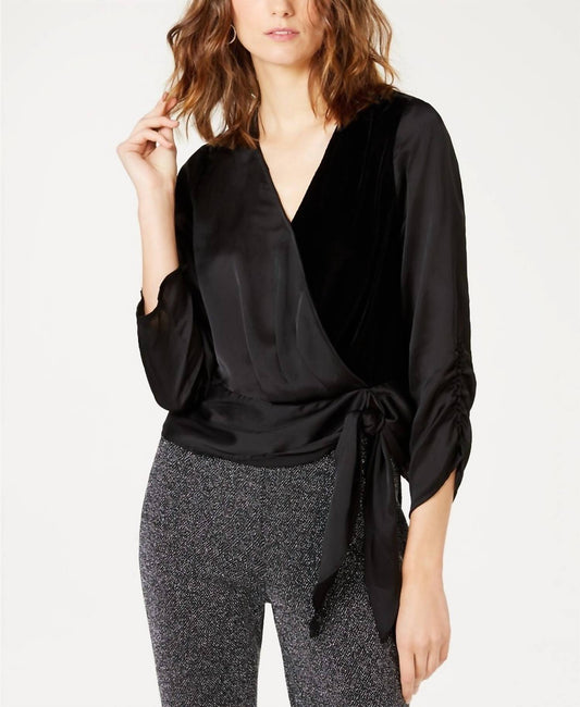 Velvet Wrap Top