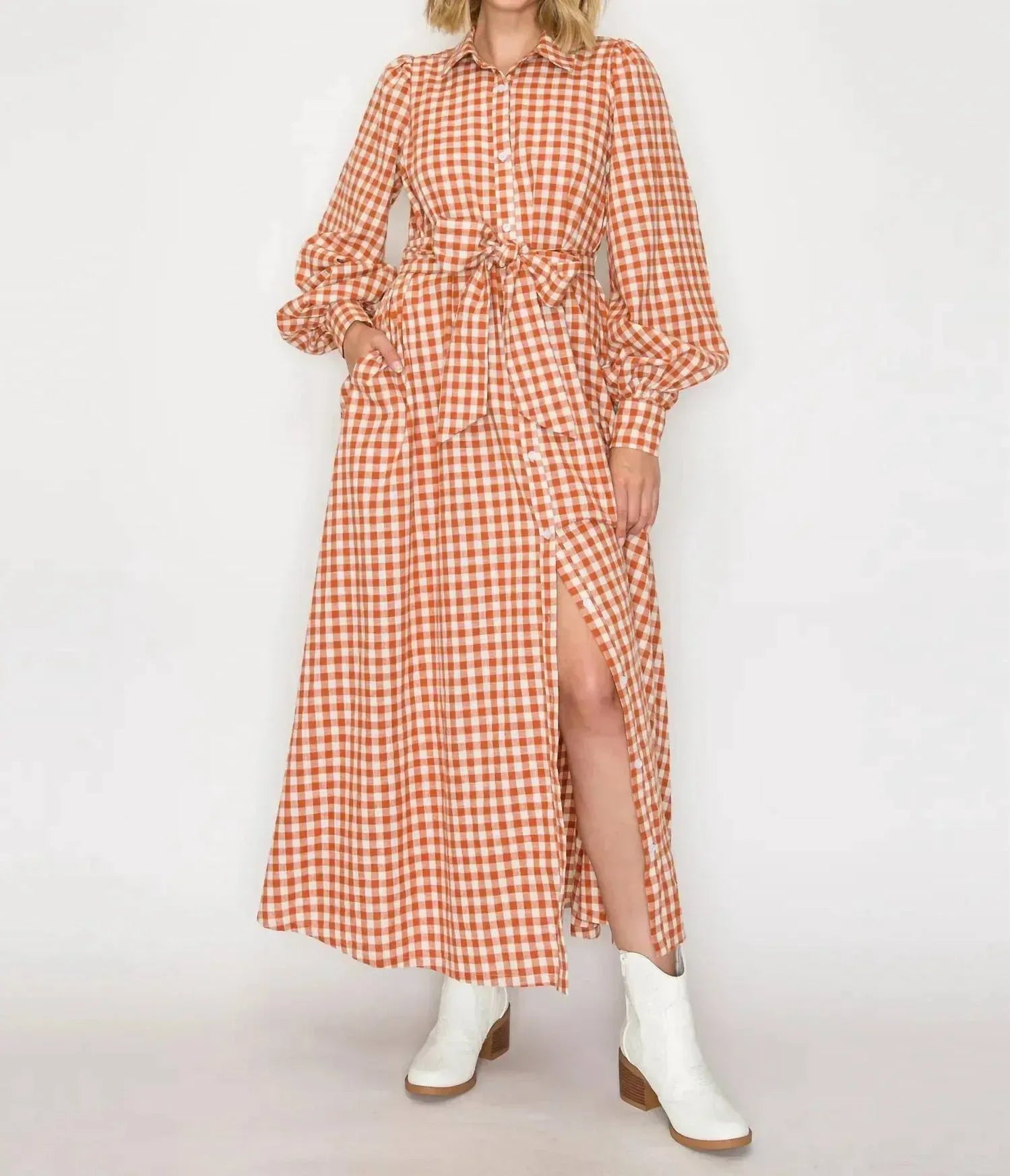 Love Wednesday - Gingham Daydream Maxi Dress - Rack Hunt