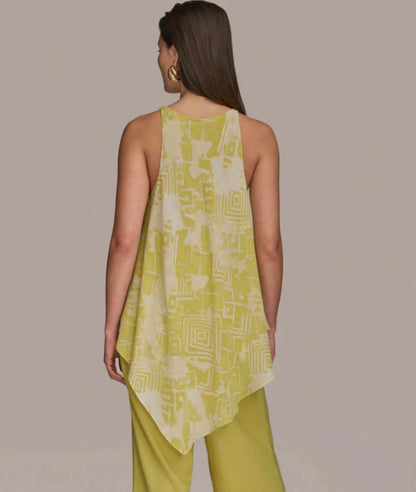 Asymmetrical Hem Sleeveless Tunic