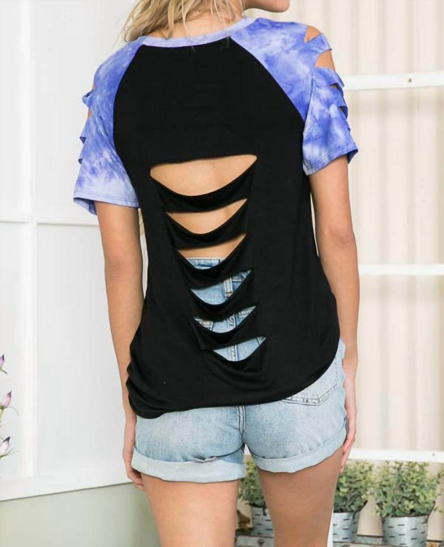Magic Fit - Cutout Top With Tie-dye - Rack Hunt