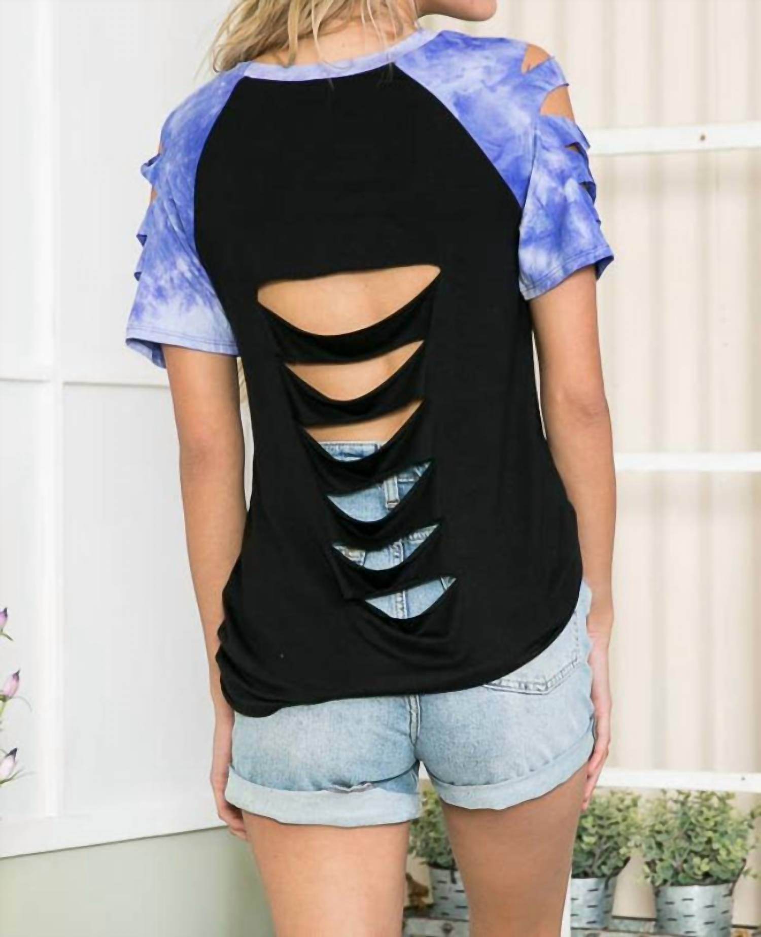 Magic Fit - Cutout Top With Tie-dye - Rack Hunt