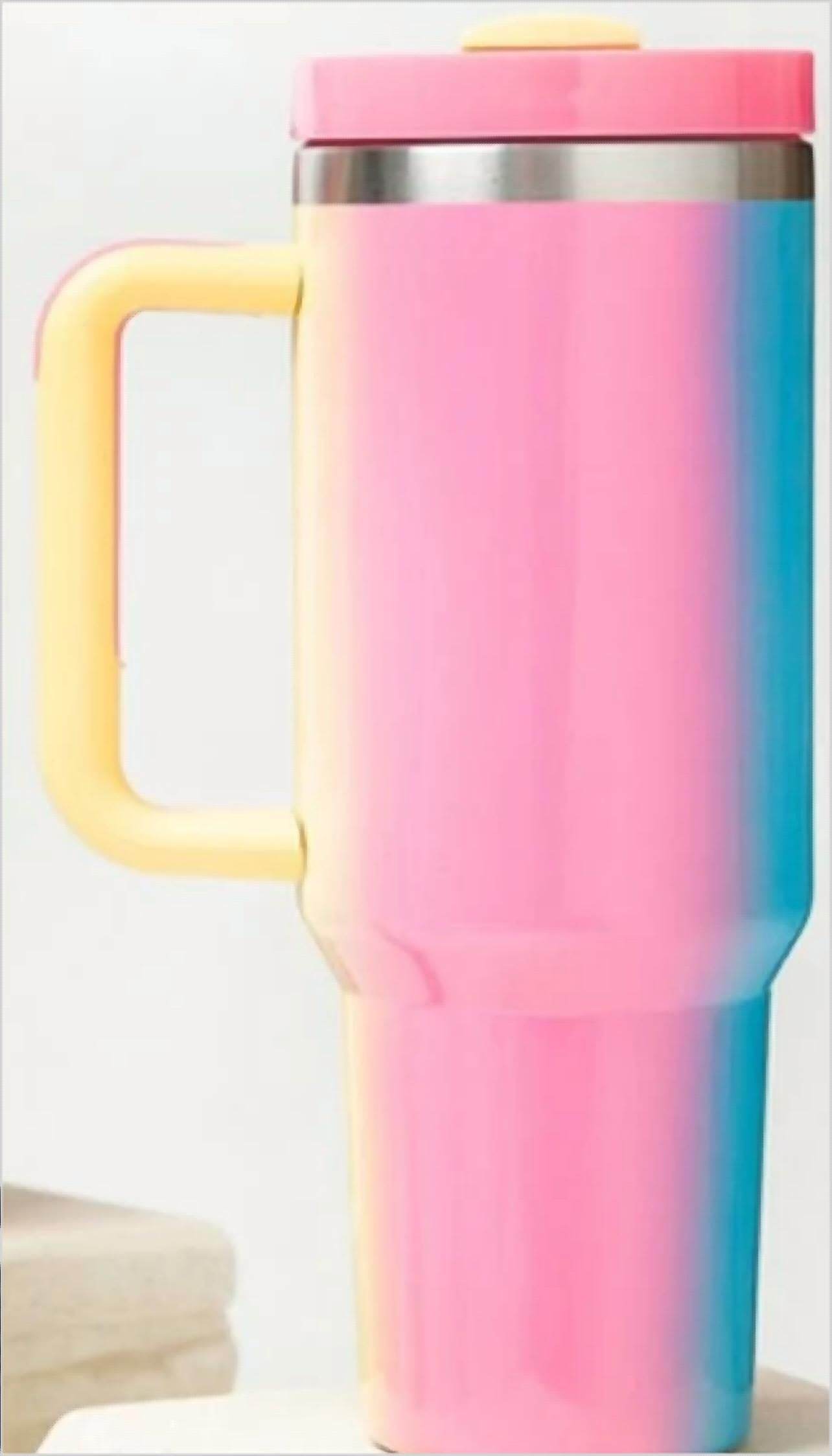 Wall to Wall - Vertical Rainbow 40 Oz Stainless Steel Insulated Tumbler - Rack Hunt -