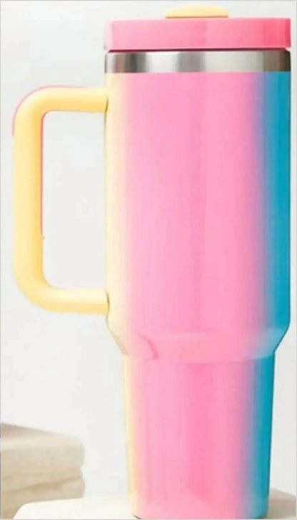 Wall to Wall - Vertical Rainbow 40 Oz Stainless Steel Insulated Tumbler - Rack Hunt