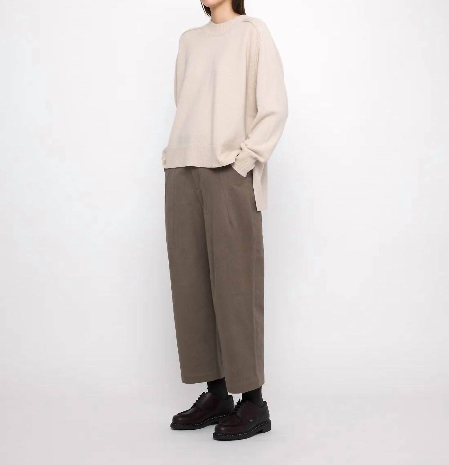 7115 by SZEKI - Relaxed Rolled Seam Sweater - Rack Hunt