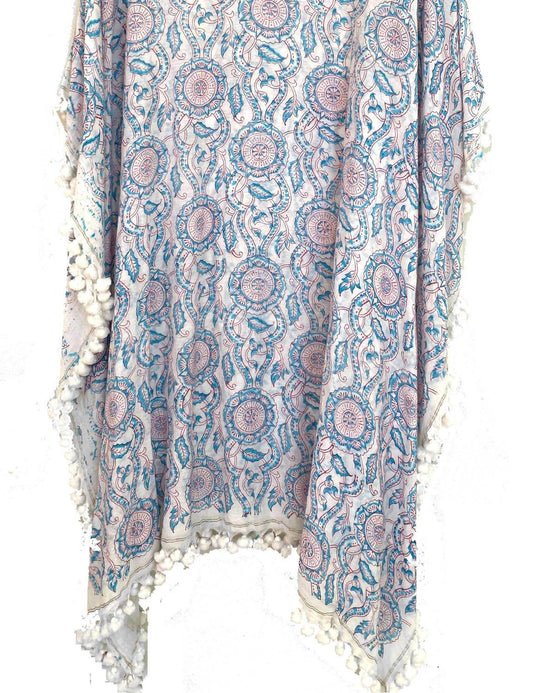 Joshi - Women's Handwoven Pompom Kaftan Dress - Rack Hunt -