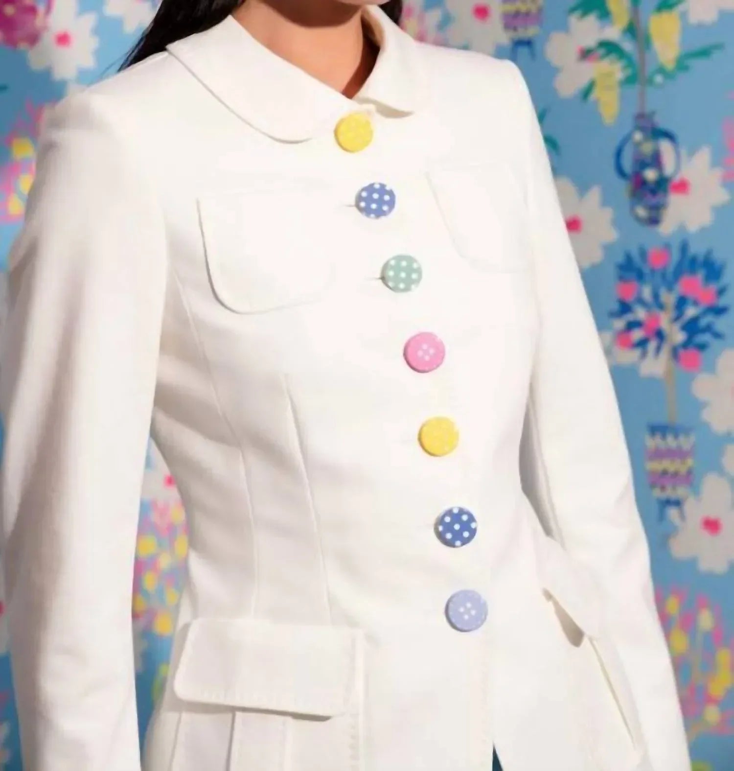 MAISON COMMON - Multi Mini Polka Dot Buttons Jacket - Rack Hunt
