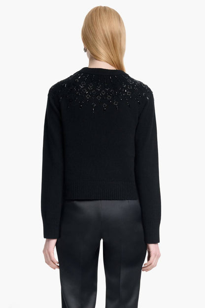 Harold Beaded Neckline Wool Sweater