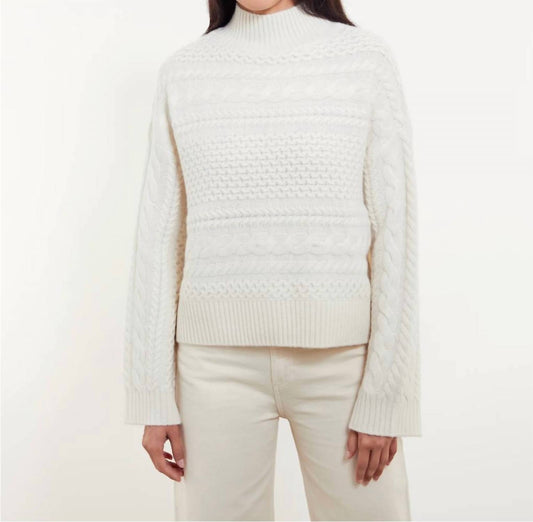 Misha Cable Mock Neck Sweater